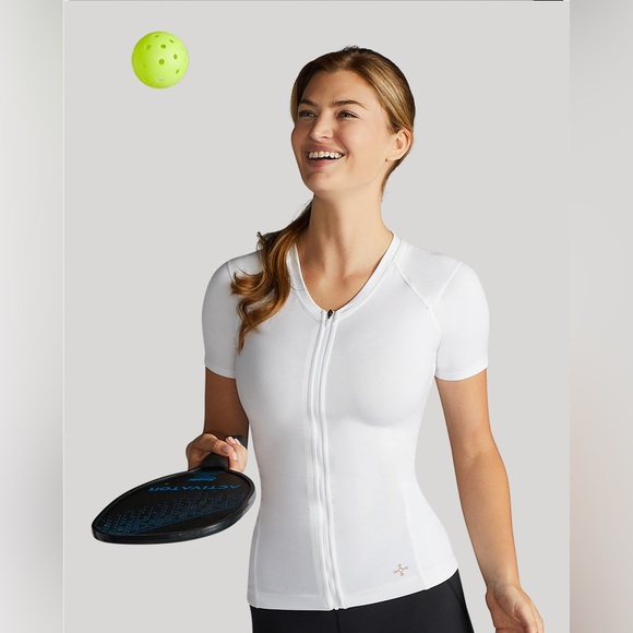 TOMMIE COPPER Full Back Support Shirt | Women's Short Sleeve Size L - Picture 3 of 9